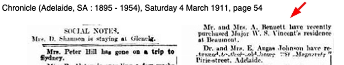 Major Vincent Sells Beaumont House